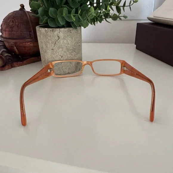 Prada Glasses Black with Burnt Orange VPR 10F 51 16 2BX 101 135 - Picture 4 of 7